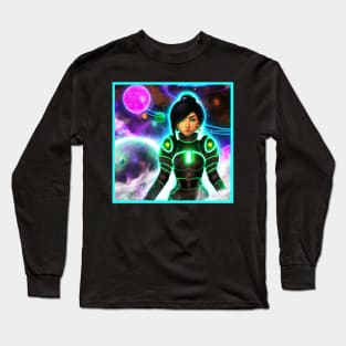 Anime Girl in Space Long Sleeve T-Shirt